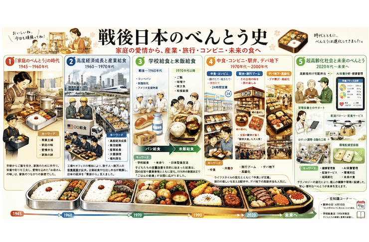 Vol.7 母親の味からデパ地下へ 「べんとう」の生物学【東大名誉教授 Dr. 唐木の生物学講義】